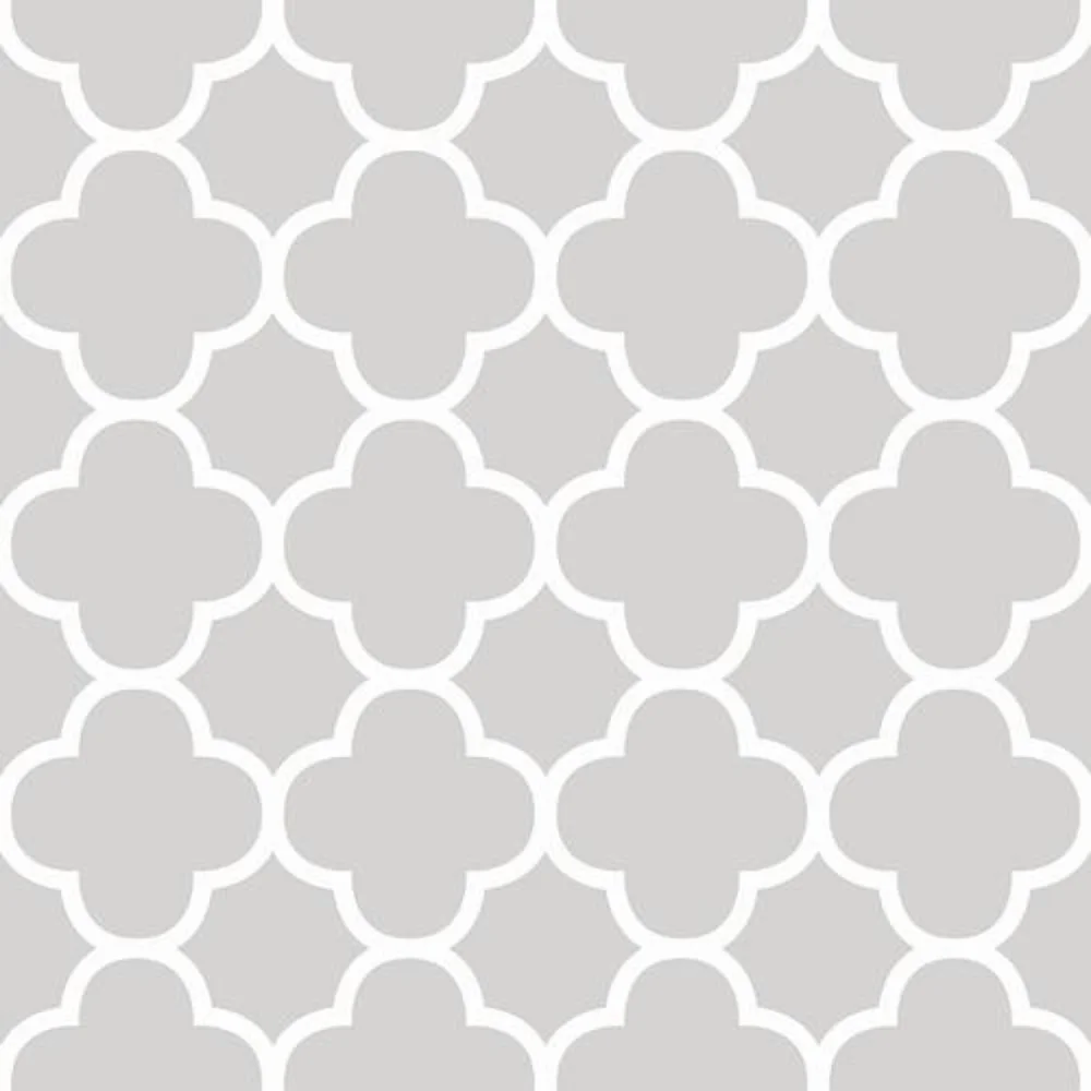 Wallpaper A-Street Origin Grey Quatrefoil Trellis